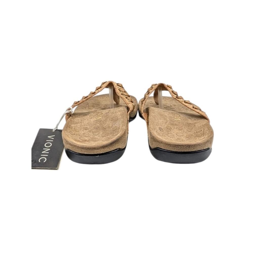 Vionic Rest Floriana 340 Bronze Embelished Stone Cork Orthotic Thongs NWT S4203 - Picture 12 of 12